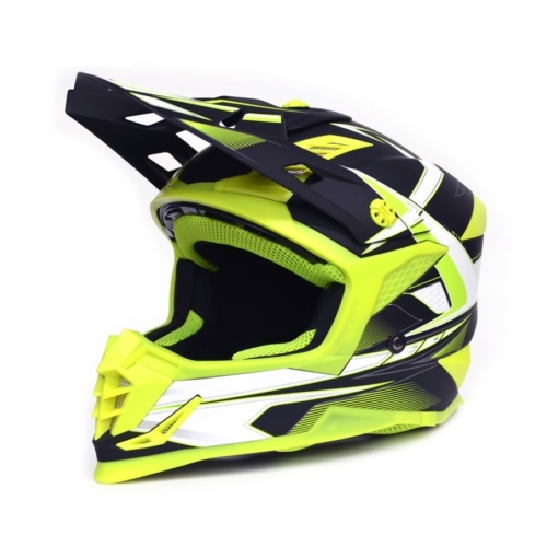 Шлем (Кроссовый) Ataki Sc-16 Rift Hi-Vis Желтый/Черный Матовый Xl