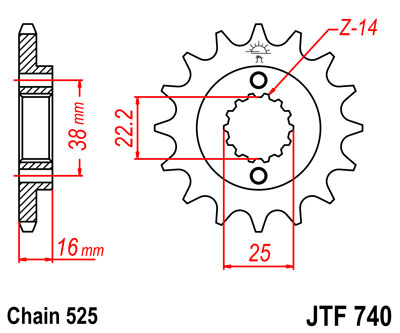 Звезда Ведущая Jtf740-15