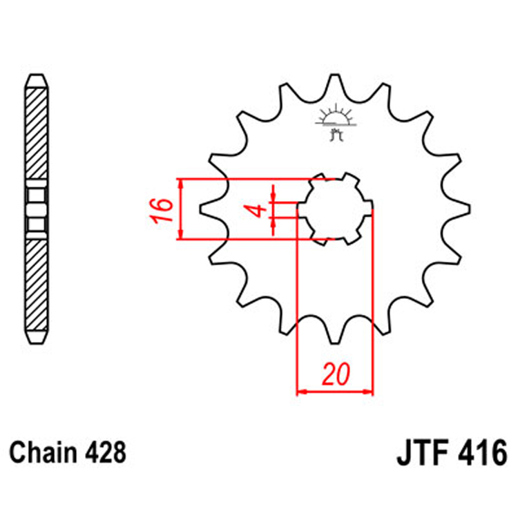 Звезда Ведущая Jtf416-15