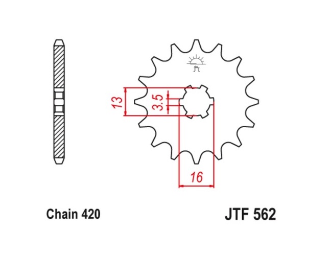 Звезда Ведущая Jtf562-10