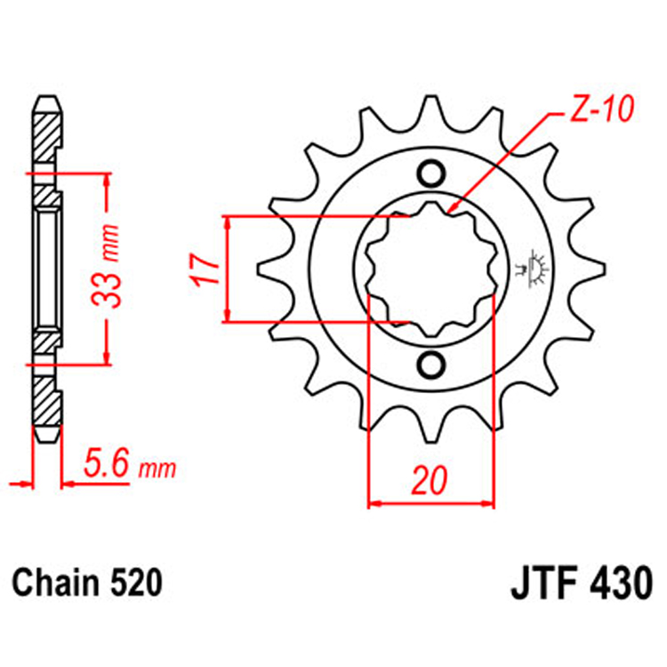 Звезда Ведущая Jtf430-14