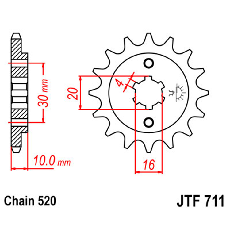 Звезда Ведущая Jtf711-14