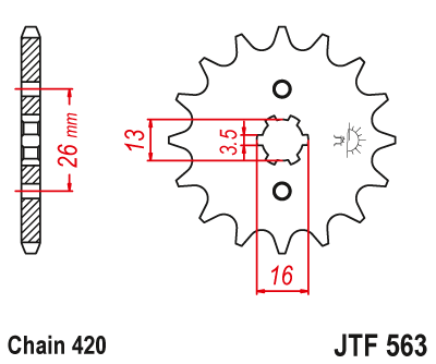 Звезда Ведущая Jtf563-17