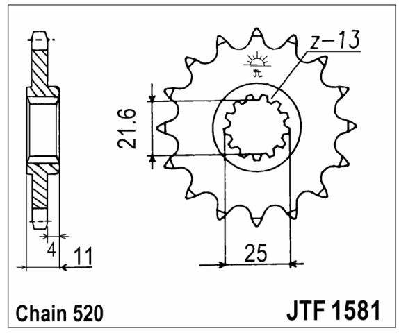 Звезда Ведущая Jtf1581-16