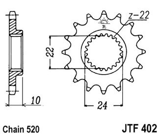 Звезда Ведущая Jtf402-16
