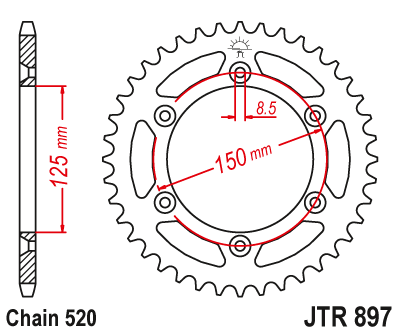 Звезда Ведомая Jtr897-50Sc