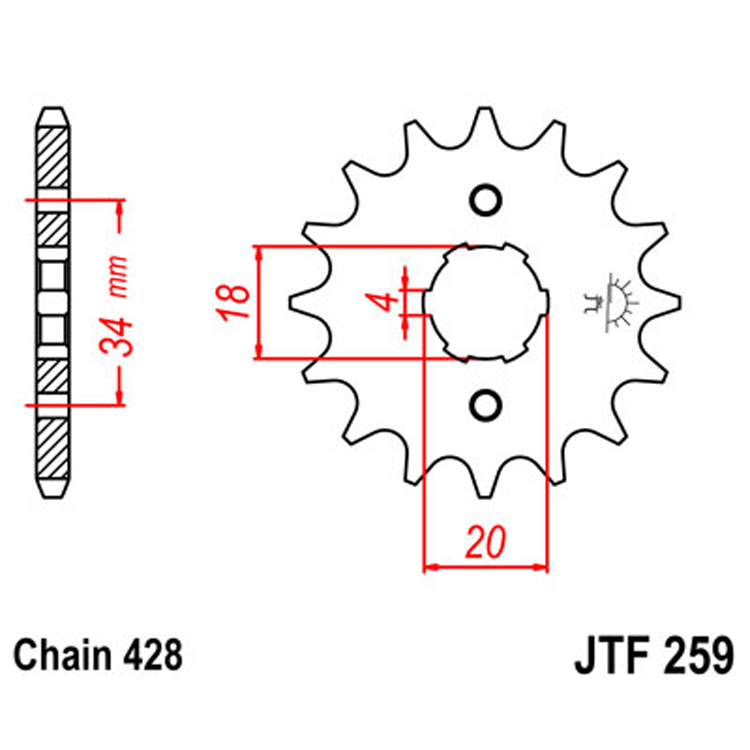 Звезда Ведущая Jtf259-13