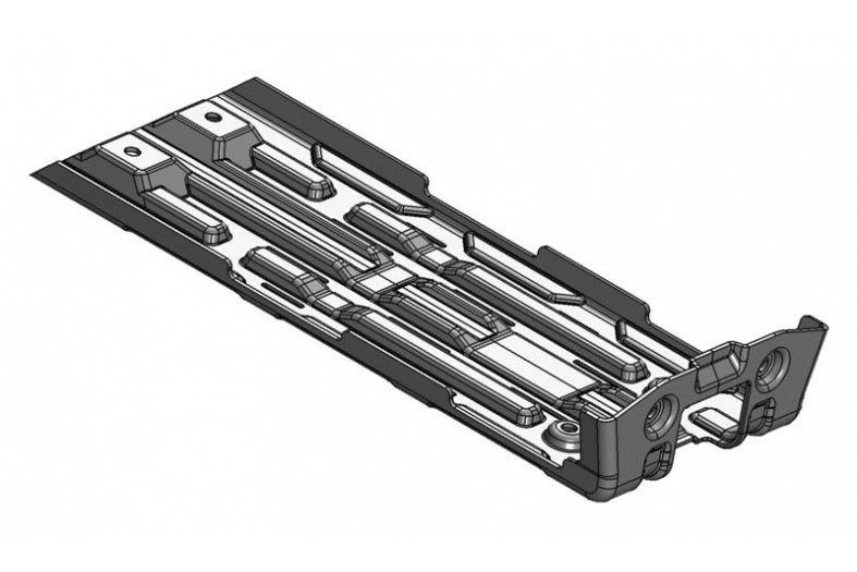 Защита Днища Задняя (Черный), Пластик