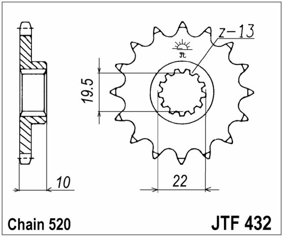 Звезда Ведущая Jtf432-14