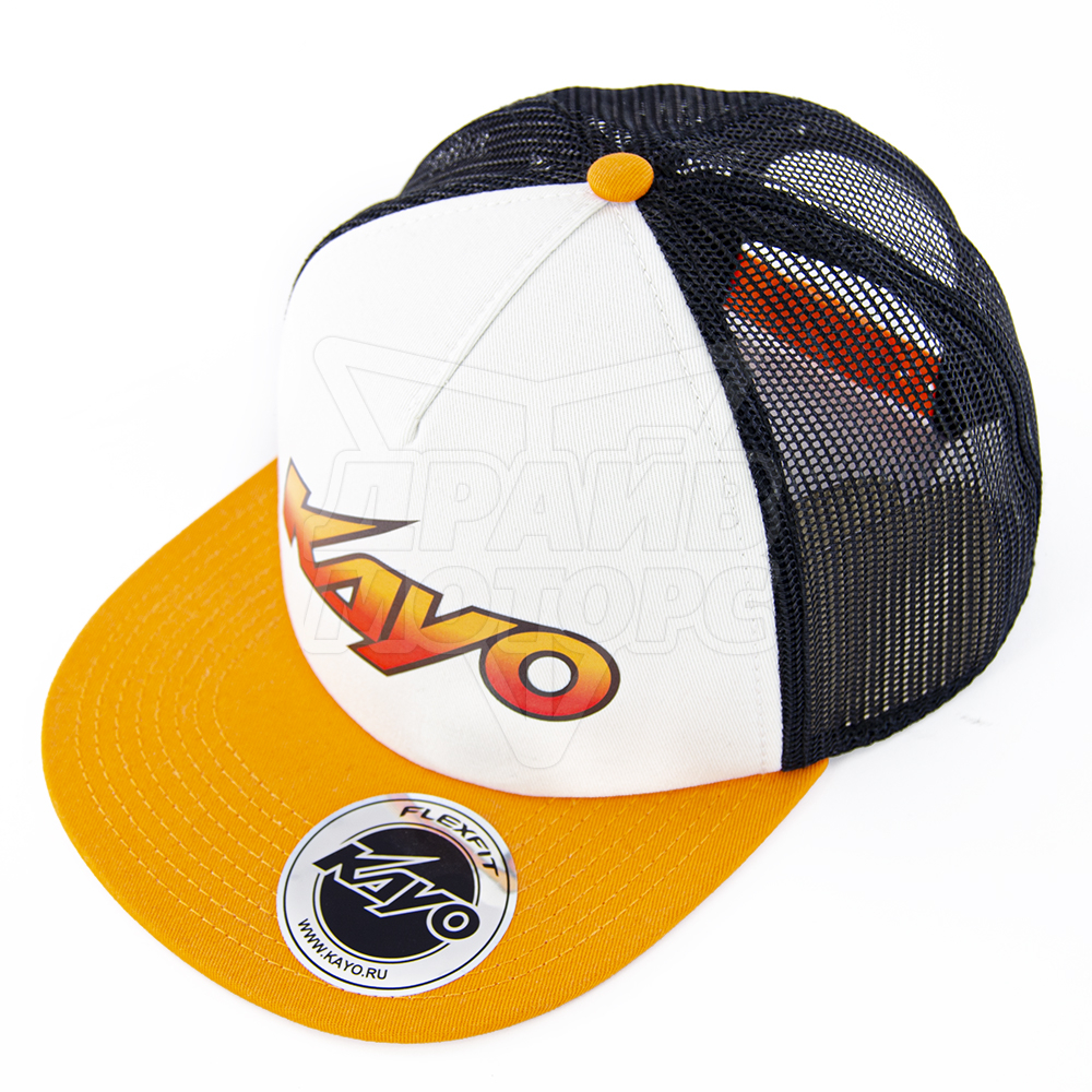 Бейсболка Kayo Белая/Оранжевая/Чёрная