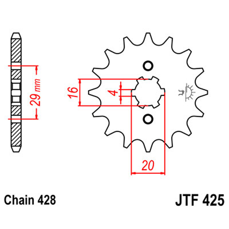 Звезда Ведущая Jtf425-16