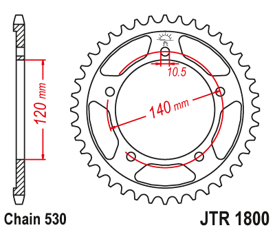 Звезда Ведомая Jtr1800-40