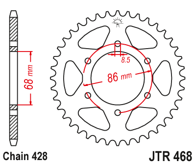 Звезда Ведомая Jtr468-46