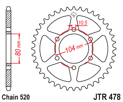 Звезда Ведомая Jtr478-43