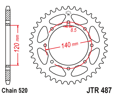 Звезда Ведомая Jtr487-46