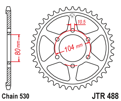 Звезда Ведомая Jtr488-44