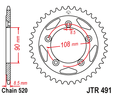 Звезда Ведомая Jtr491-38