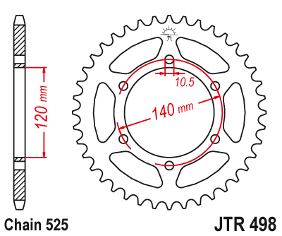 Звезда Ведомая Jtr498-40