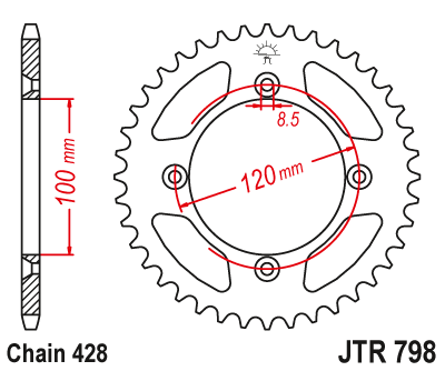 Звезда Ведомая Jtr798-52