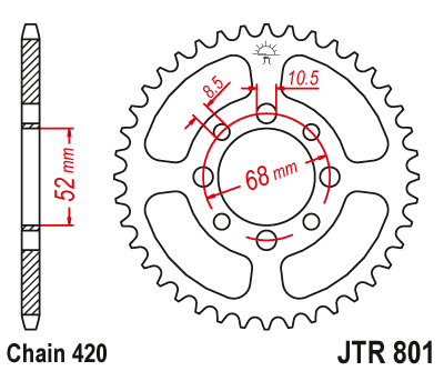 Звезда Ведомая Jtr801-38