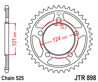 Звезда Ведомая Jtr898-41
