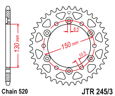 Звезда Ведомая Jtr245/3-47