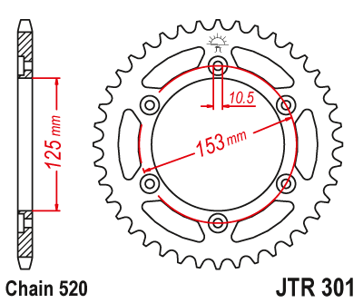 Звезда Ведомая Jtr301-45