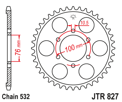 Звезда Ведомая Jtr827-44