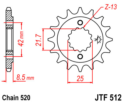 Звезда Ведущая Jtf512-15