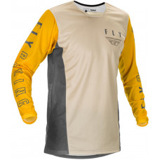 Джерси Fly Racing Kinetic K121 Желтая/Серая (2021) S
