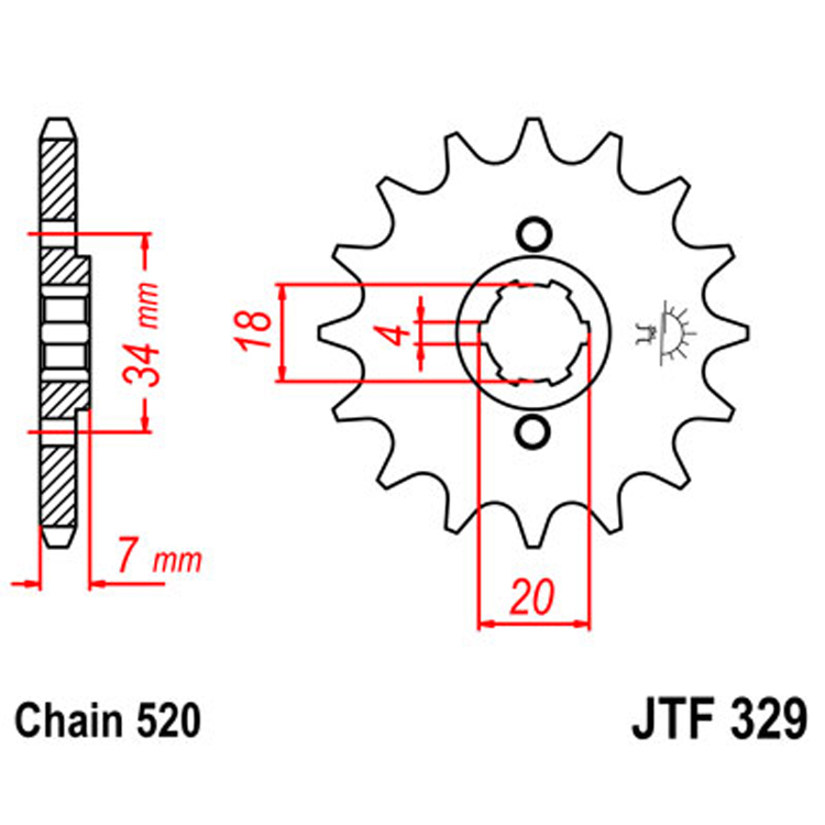 Звезда Ведущая Jtf329-14